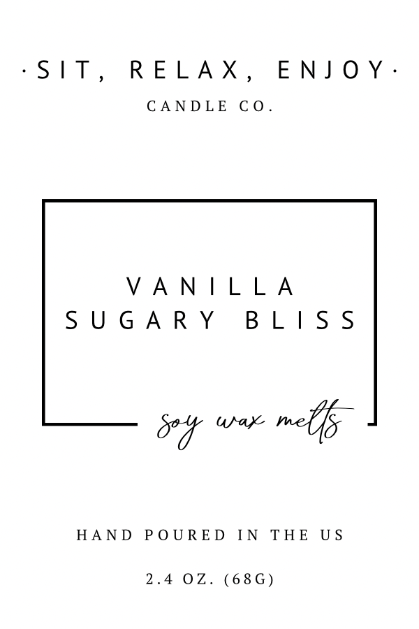 VANILLA SUGARY BLISS - HEART SHAPED SOY WAX MELT