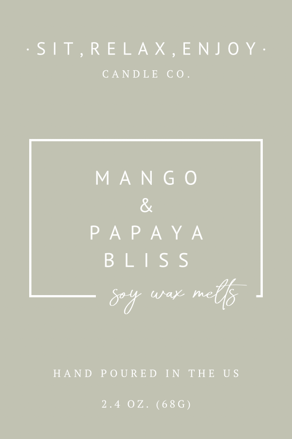 MANGO & PAPAYA BLISS - HEART SHAPED SOY WAX MELT