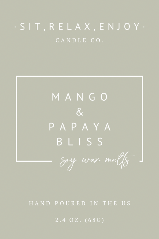 MANGO & PAPAYA BLISS - HEART SHAPED SOY WAX MELT