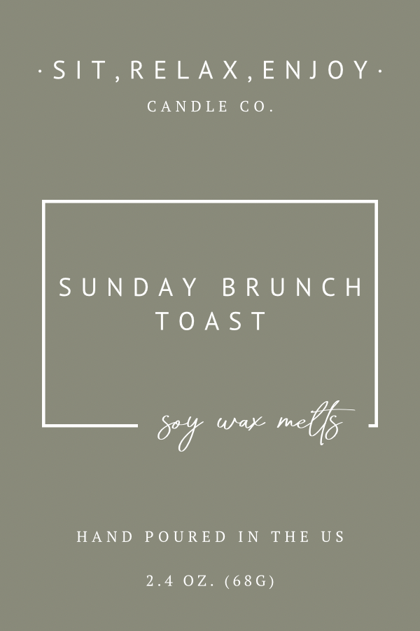 SUNDAY BRUNCH TOAST -  HEART SHAPED SOY WAX MELT
